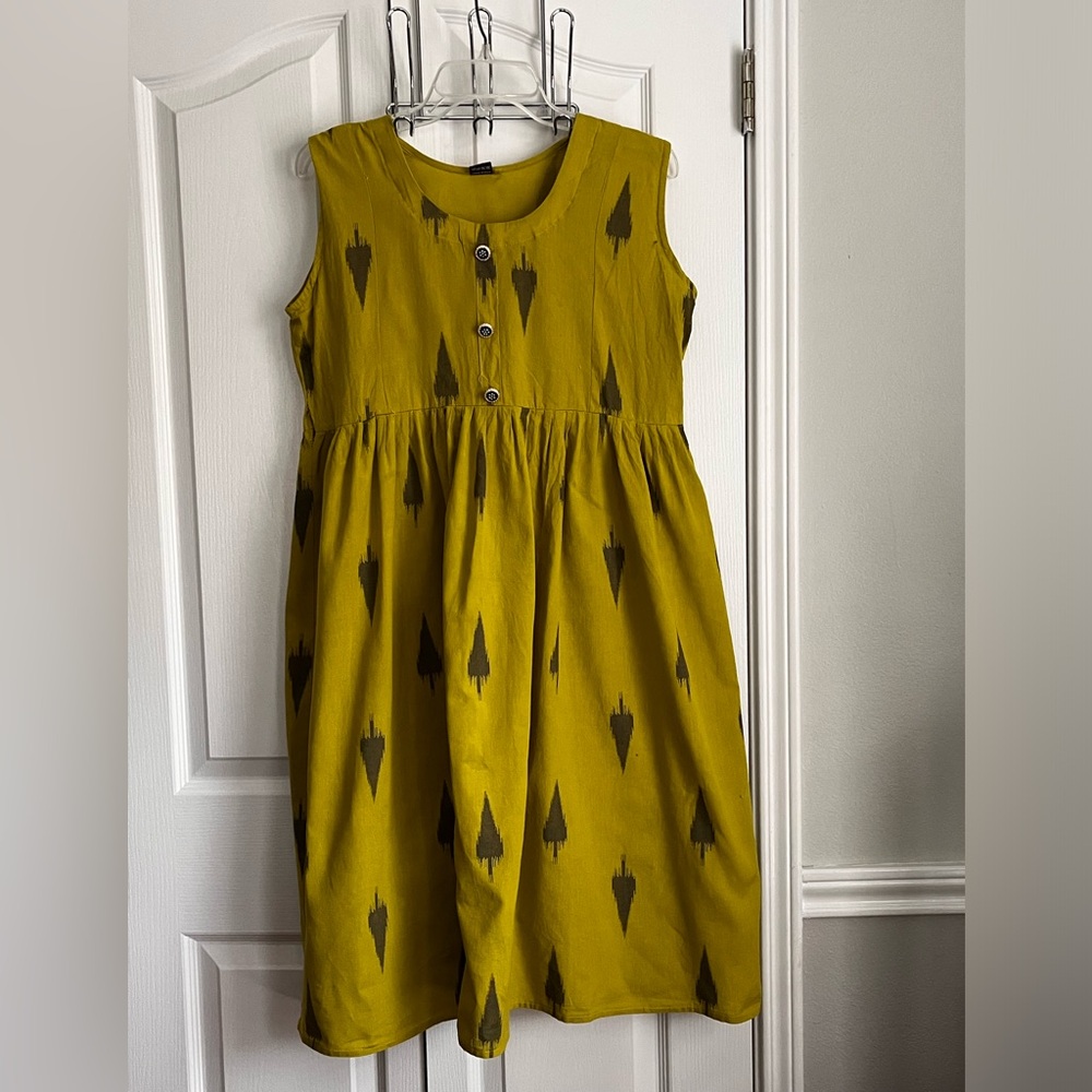 SLF WOMENS DRESS, LIME GREEN & CHARCOAL, size XXL
